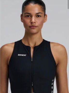 Bandit Black Zip-Front Adapto Race crop